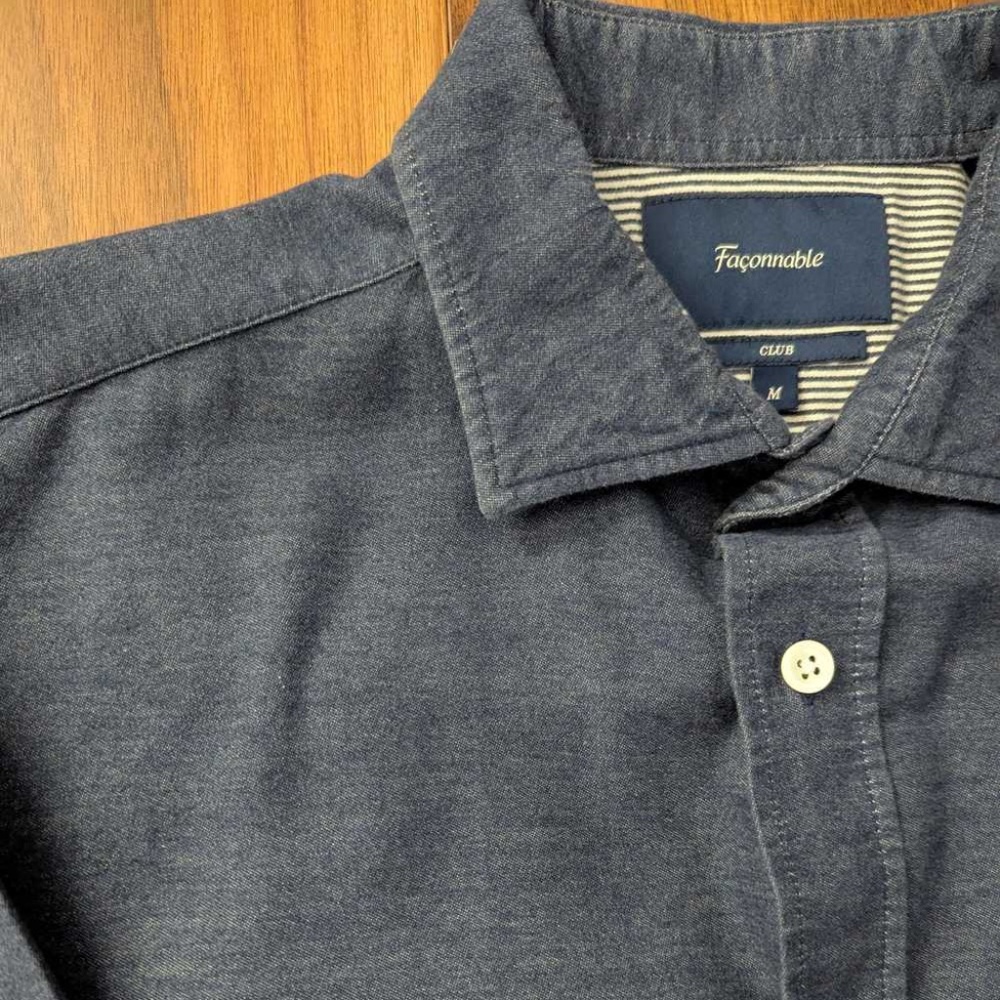 Façonnable Blue Casual Button-Down Shirt – Size M